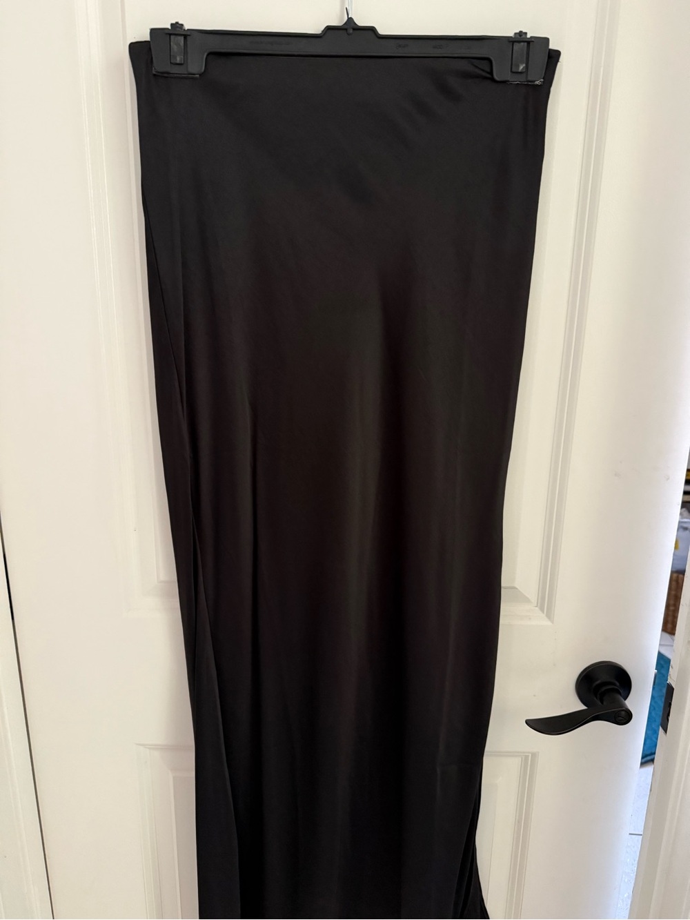 Madewell Black Maxi Satin Skirt - Women